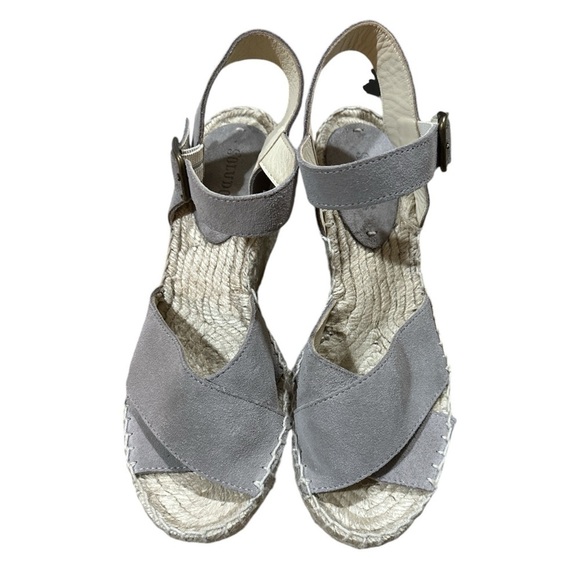 EUC - Soludos Suede Espadrilles Wedges - Size 9 - Picture 2 of 4
